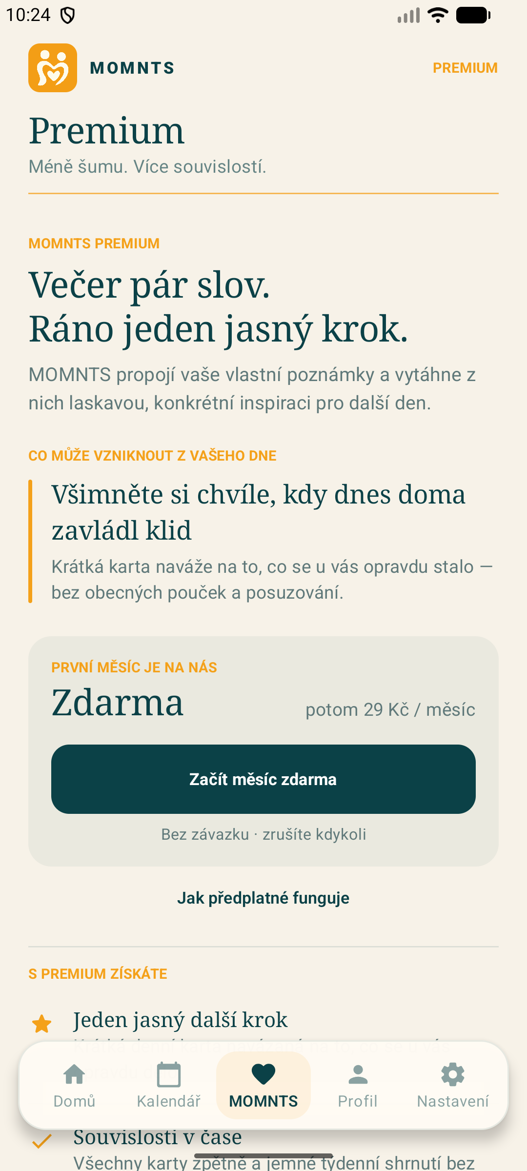 Osobní MOMNTS karty
